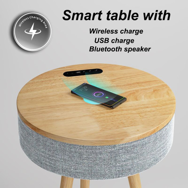 nordic bedside table with wireless charge simple small bedroom table with charging round table with wireless charging
