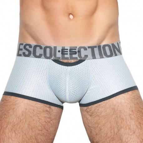 ES Collection Double Opening Mesh Boxer - Silver XS