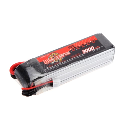 Wild Scorpion 11.1V 3000mAh 35C MAX 45C 3S T Plug Li-po Battery for RC Car Airplane T-REX 450 Helicopter Part