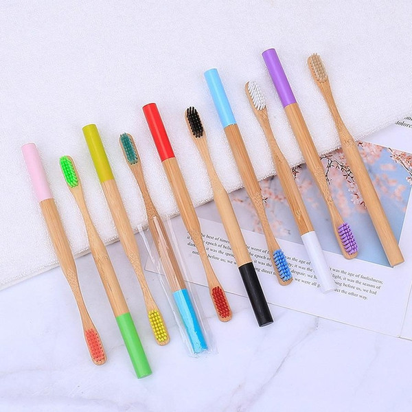 natural bamboo toothbrush tools wood cepillo de dientes soft bristles natural eco bamboo fibre wooden handle toothbrush for adults