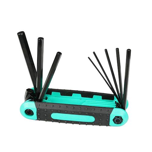 8pcs portable folding wrench set metric system inner hexagon spanner wrench screw repair tools metric system hex socket bol