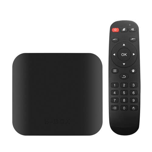 S-BOX Amlogic S905X TV Box KODI  Quad Core 64bit Android 6.0 4K HD 3D WiFi BT 4.0 DLNA HD- 2G+32G EU Plug