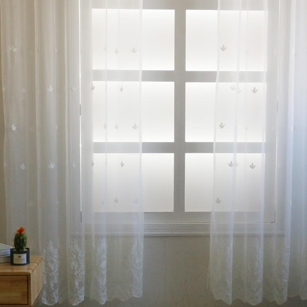 Curtain Window Shades Embroidered CurtainS Kitchen Bedroom Modern Blinds Decoration High Color Saturation Visible Texture