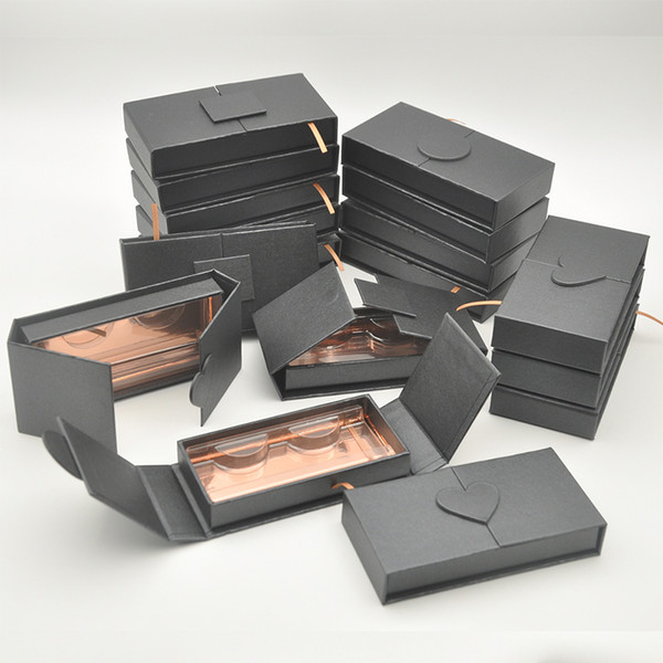 wholesale custom eyelash packaging box with name label lash boxes packaging faux mink lashes strips empty case bulk