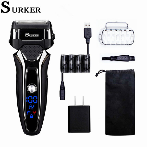 surker rscx-9008 electric shaver for men waterproof cordless razor usb quick rechargeable shaving machine rasoio elettrico