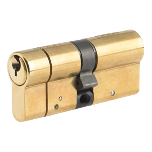 6-Pin Anti-Bump/ Anti-Snap Euro Double Profile Cylinder Lock, 45-45mm (90mm Polished Brass)