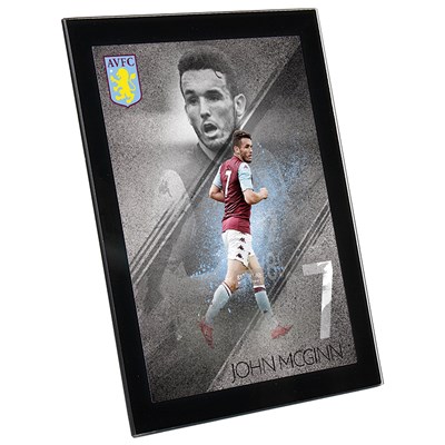 Aston Villa John McGinn Glass Frame - 8 x 6 Inch