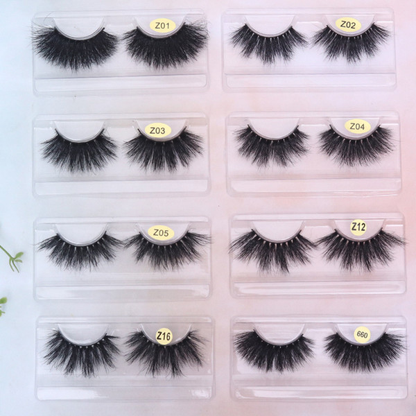 3pairs mink hair thick false eyelashes 3d handmade full strip lashes ladies eyelashes wispy makeup beauty extension tools