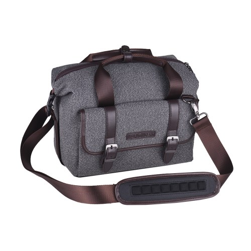 K&F CONCEPT Digital DSLR Camera Shoulder Bag Shockproof Handbag Case with Lens Cleaning Set for Canon Nikon Sony Outdoor Photo Video