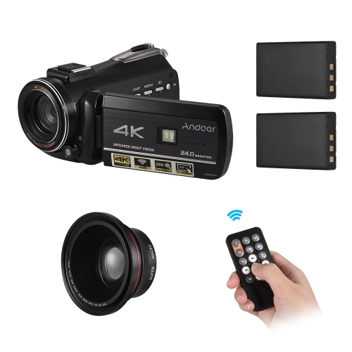 Caméra vidéo numérique Andoer AC3 4K UHD 24MP