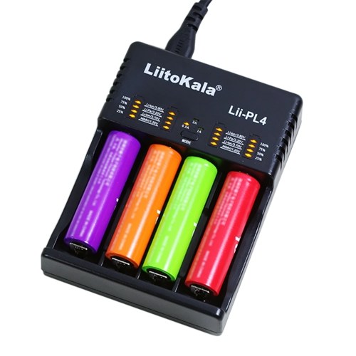 LiitoKala Lii-PL4 4 Slots Smart Intelligent Battery Charger AC110-240V for 18650/26650/16340/17500/AA/AAA