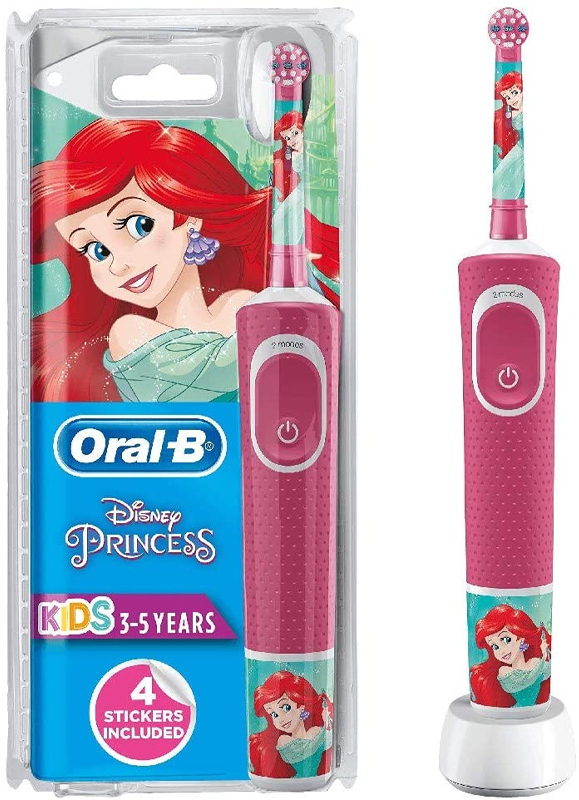Oral-B Kids Electric Toothbrush Disney Princess Rechargeable + 4 Stickers