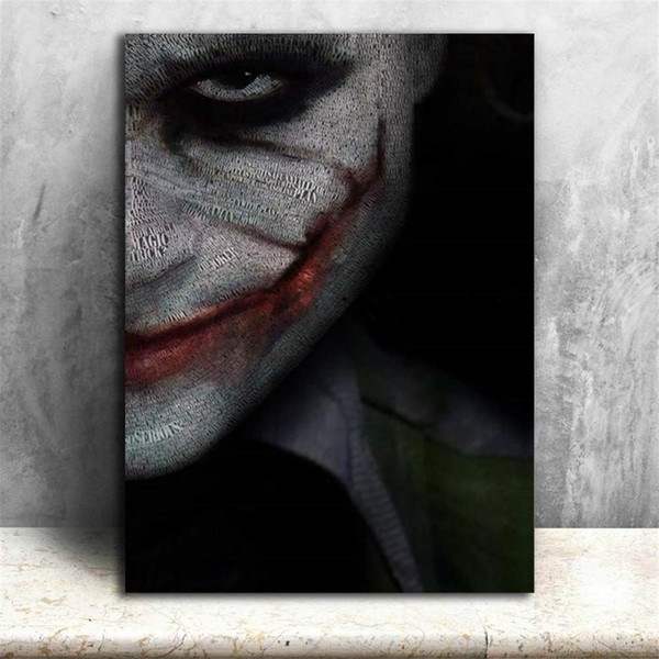 wall art painting canvas the dark knight movies joker posters modern art picture printed home decor for living room no frame