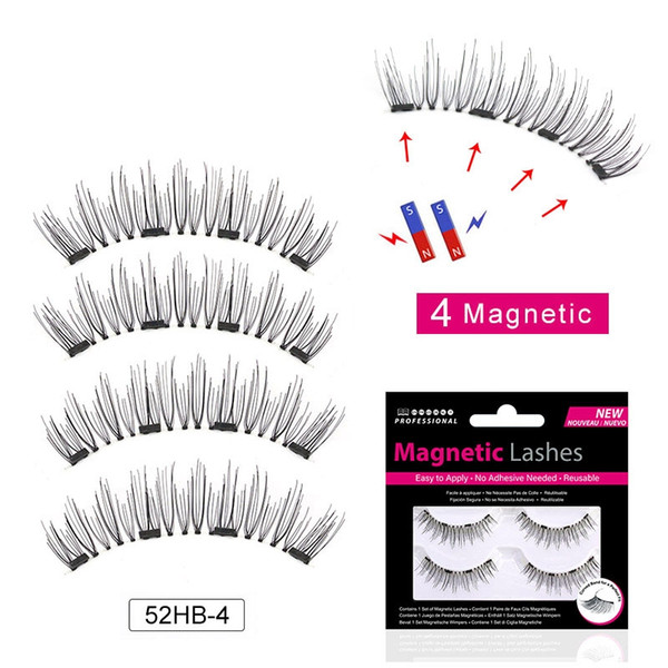 3d magnetic eyelashes invisible magnet lashes with tweezer without glue long lasting multiple fake eyelash dropship