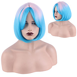 Synthetic Wig Curly Middle Part Wig Short A1 Synthetic Hair Women's Cosplay Party Fashion Blue Pink miniinthebox