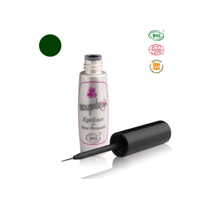 Eyeliner Bio Vert sapin à l'huile de rose musquée du Chili 5ml