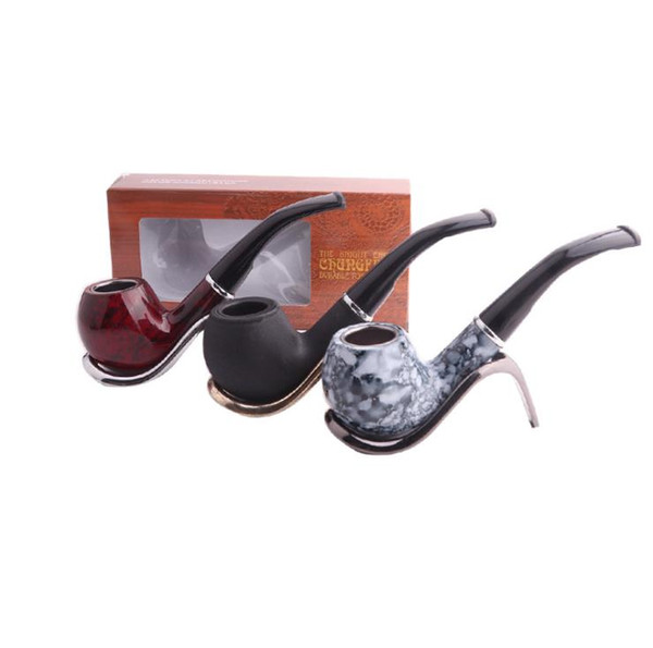 New male resin pipe removable cleaning filter marble-like cigarette nozzle bending hammer bucket