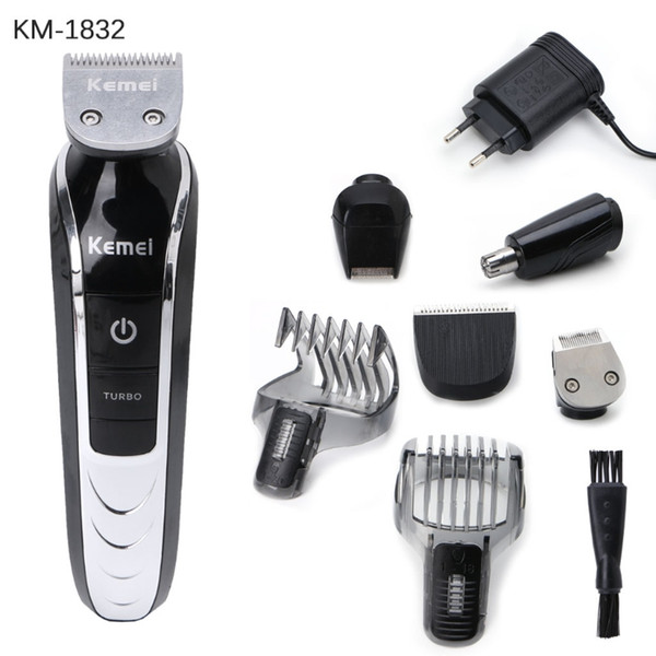 kemei 5 in 1 waterproof electric hair clipper hair trimmer shaver beard haircut