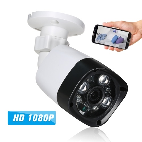 1080P HD POE 3 Array IR Lamps Night View  Phone APP Control IP Camera