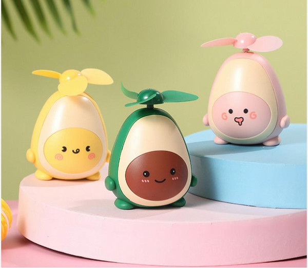summer new small fan 2020 creative lovely avocado fan usb charging children portable hand-held fan