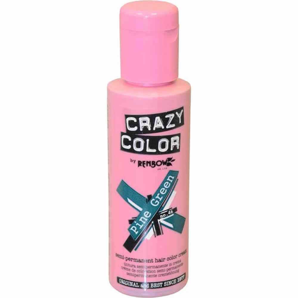 Crazy Color Semi Permanent Hair Colour Cream - Pine Green 100ml