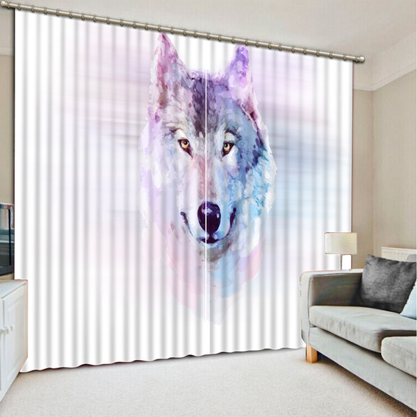 customize size modern curtains for living room animal dog custom curtain