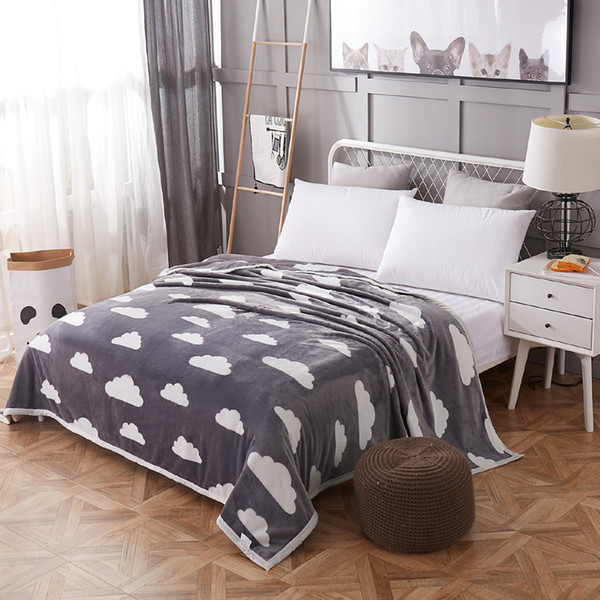 thicken plush bedspread blanket 200x230cm high density super soft flannel blanket to on for the sofa/bed/car