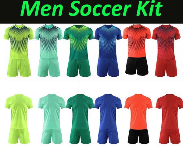Mens Soccer Jerseys Short Adult Customized Soccer Kits Personal Name Number Logo for Team Uniforms camisa de futebol Football Training Suits