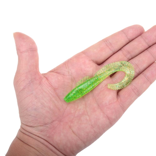 6Pcs Curl Tail Baits Lifelike Soft Bait Artificial Fishing Lure