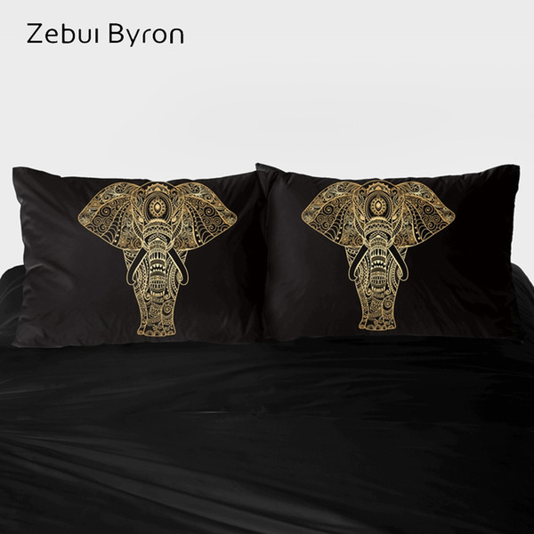 3d pillow case custom,2 pcs pillowcase 50x70/50x75/50x80,decorative pillow cover bedding beautiful elephant,drop ship