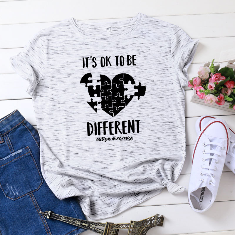 Casual Love Printed Short-sleeve Tee For women