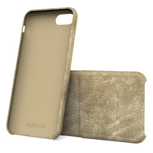 dodocool cuir PU Téléphone Wallet Case Shell de protection avec support de carte de crédit Logement pour 4,7 pouces iPhone 7 Kaki