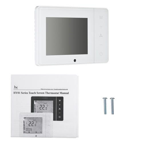 110~230V Air Conditioner 2-pipe 4-pipe Thermostat with LCD Display Good Quality Touch Screen Programmable Room Temperature Controller Home Improvement Product