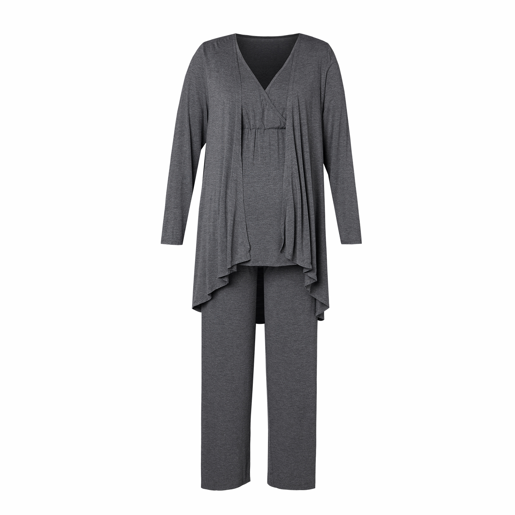Maternity Plain Grey Pants suit